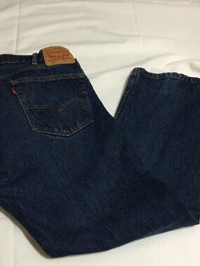 Levi's 505 Mens Jeans Size 38x30 Straight Dark Wash